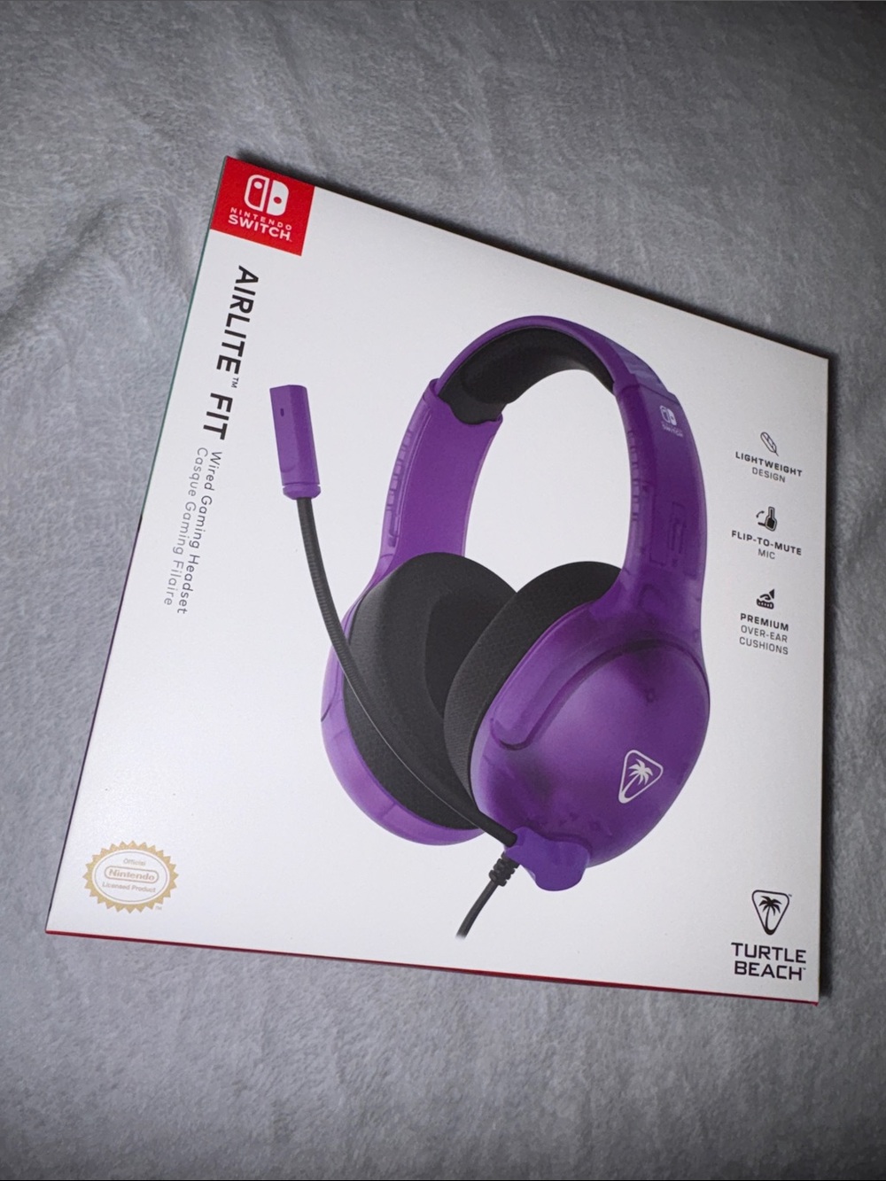 Nintendo Turtle Beach AirLite Fit Wired Gaming Headset - Purple